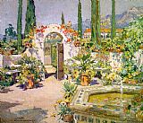Famous Courtyard Paintings - ccooper A Santa Barbara Courtyard